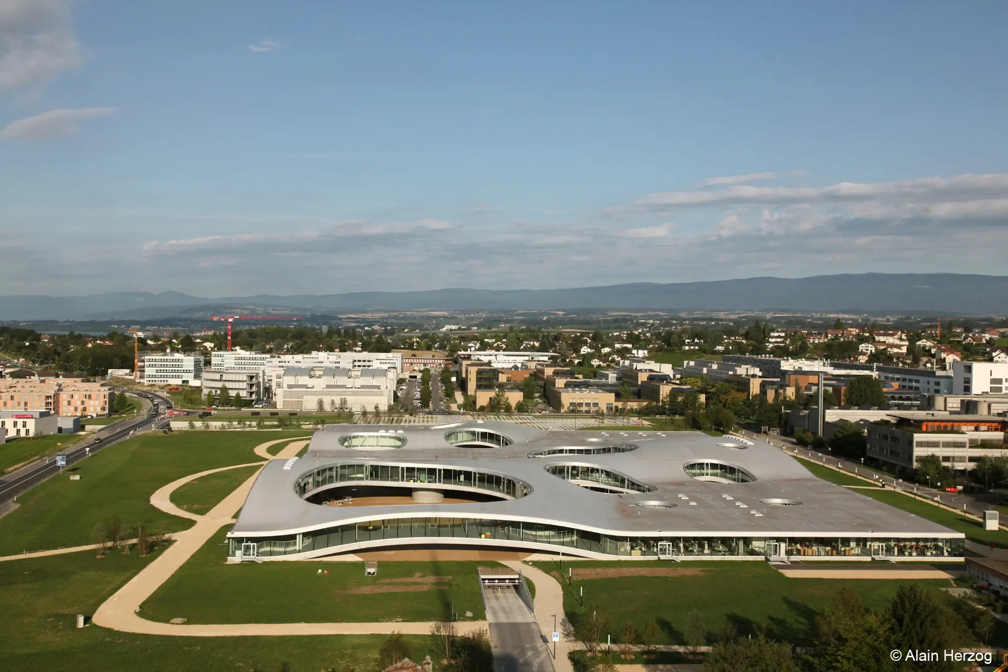 EPFL Rolex building aerial