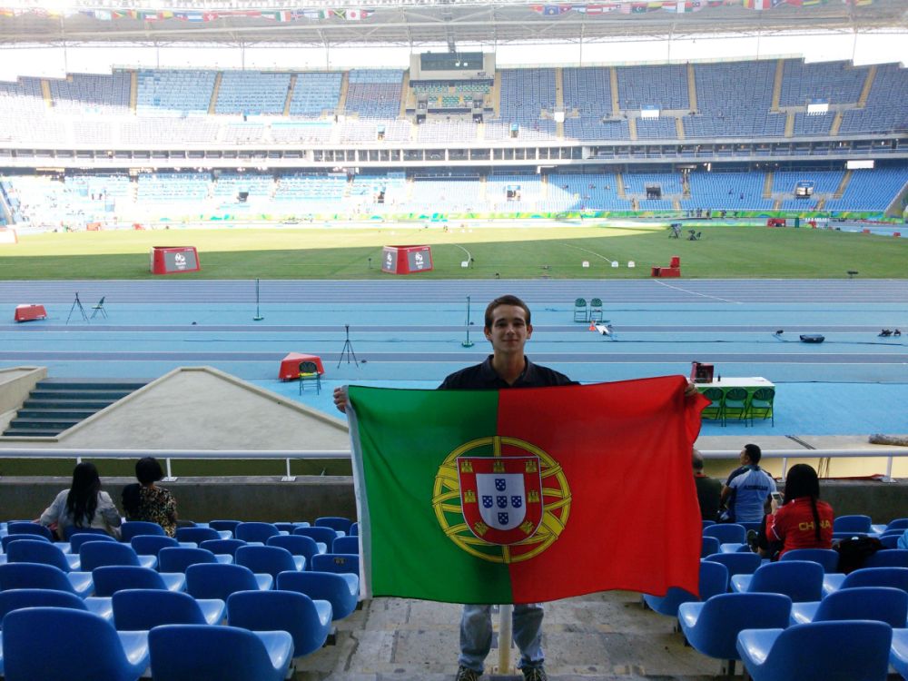 Martim Ramoa at Rio 2016 supporting team Portugal 