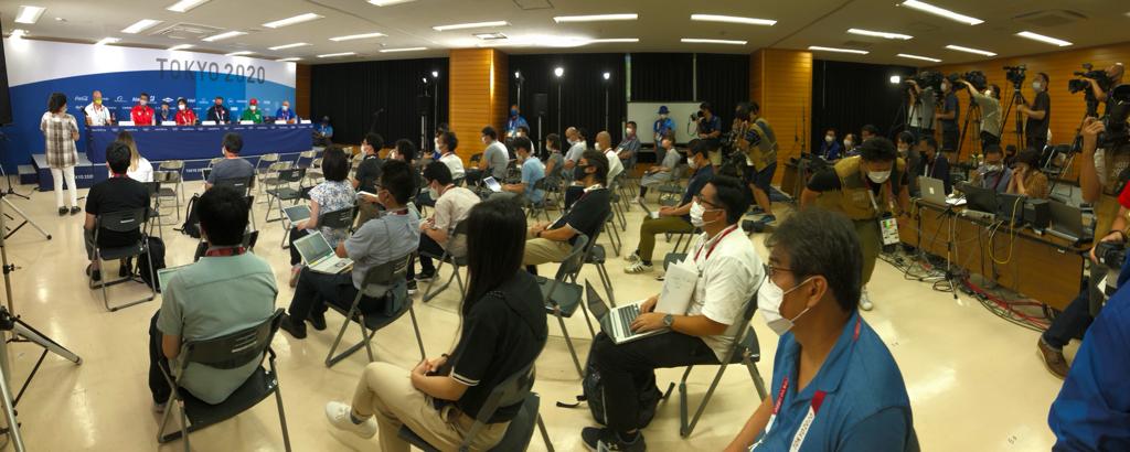 Misaki at the Tokyo 2020 press conference
