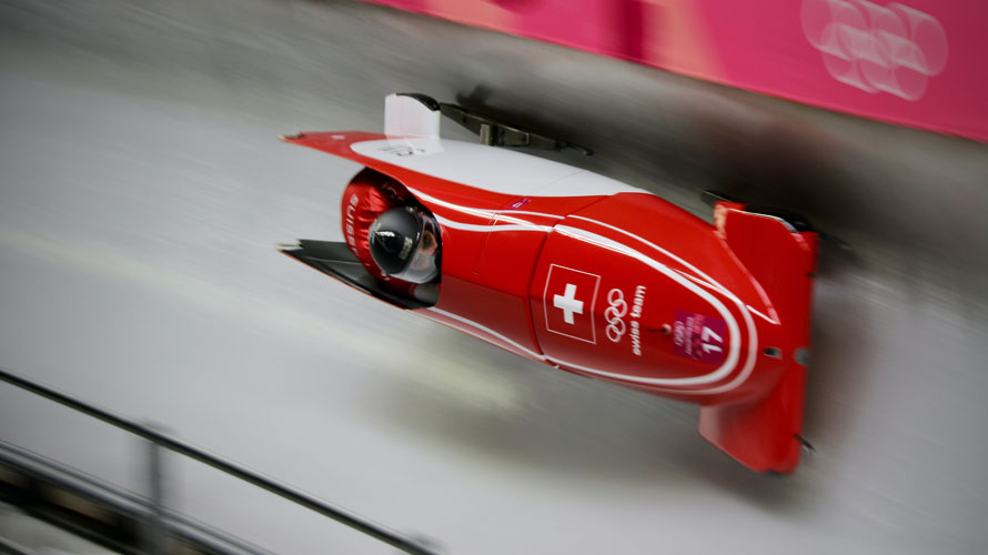 Swiss Bob Team competing at Winter Olympic Games