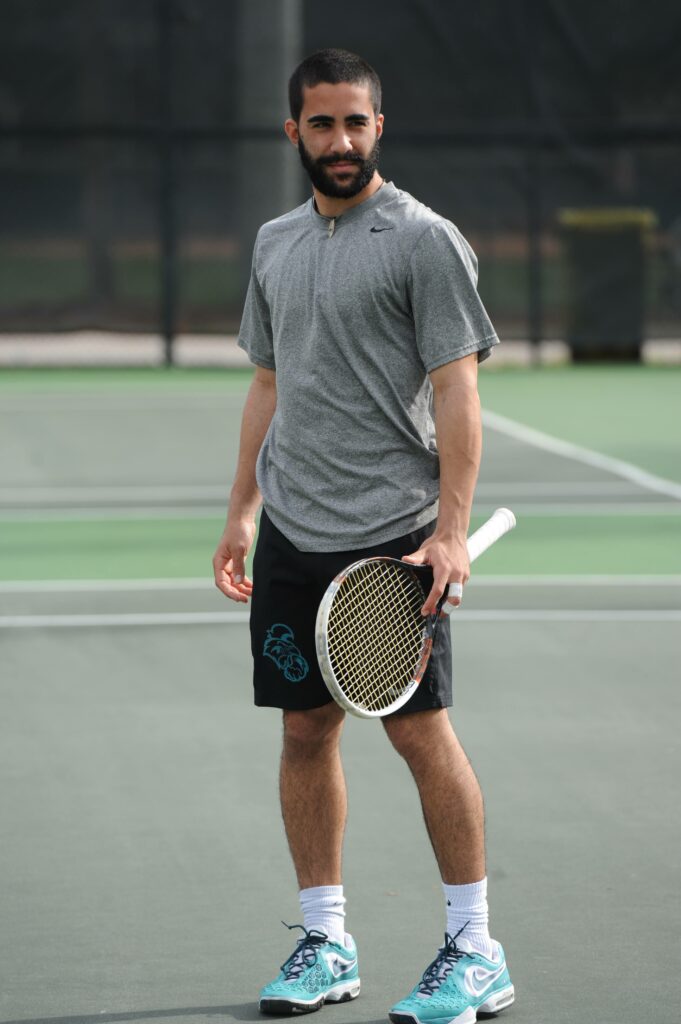 Leonidas Christofides on a tennis court