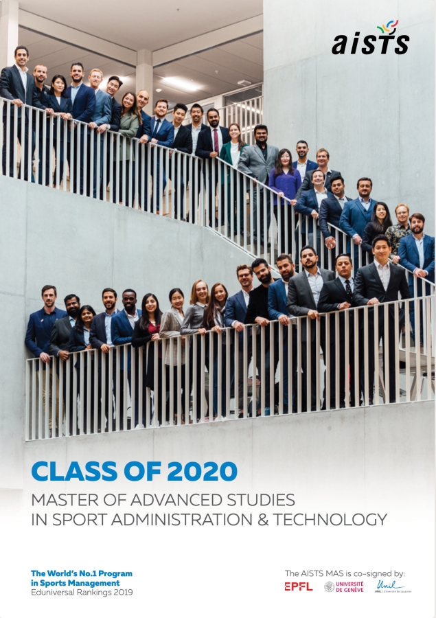 AISTS Master in Sport Administration and Technology Class 2020 - Participants brochure